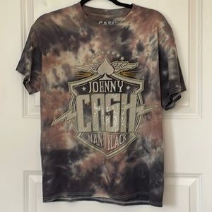 Johnny Cash Tie Dye Band Tee Medium